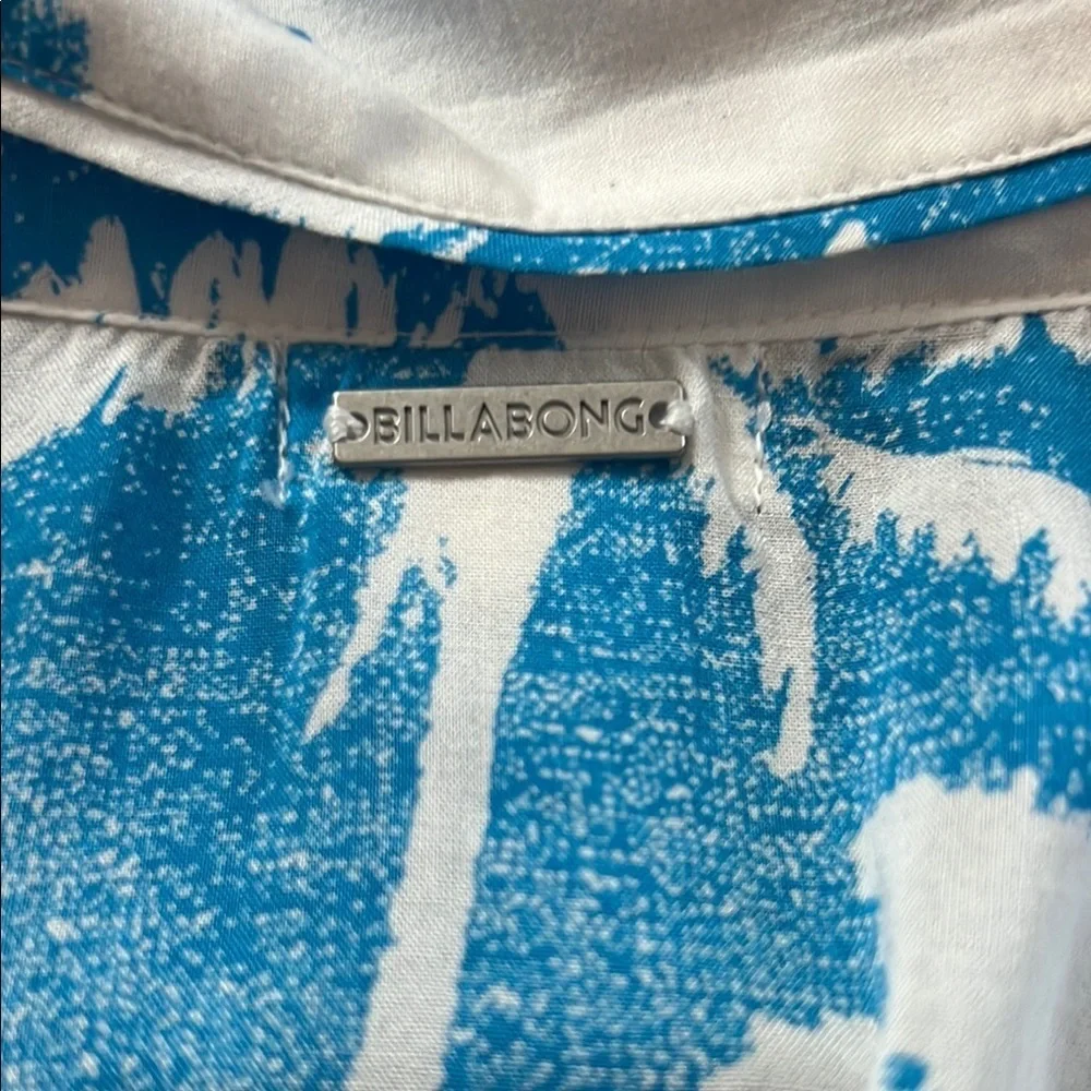 Billabong Crop Short Sleeve Top- Blue Hawaiian - Picture 4 of 5